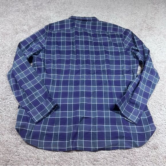John Varvatos Plaid Button Up Down Shirt Mens Size XL Purple Business Casual - Picture 6 of 6